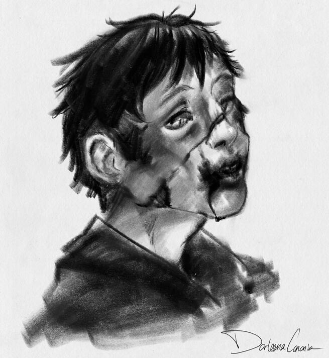 Zombie Close-up Sketch | darleenacananiabusiness@gmail.com