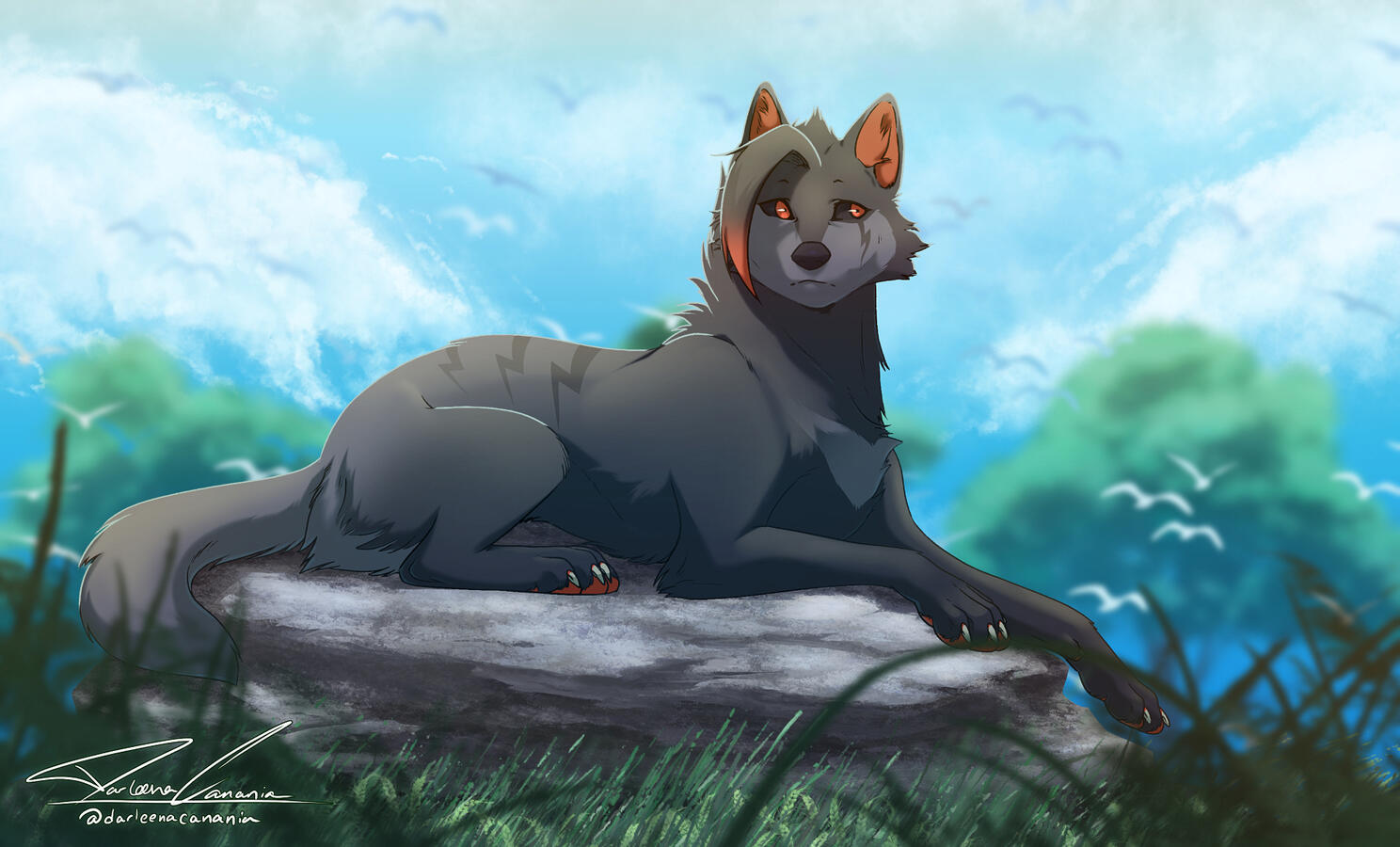 Character Scene Illustration