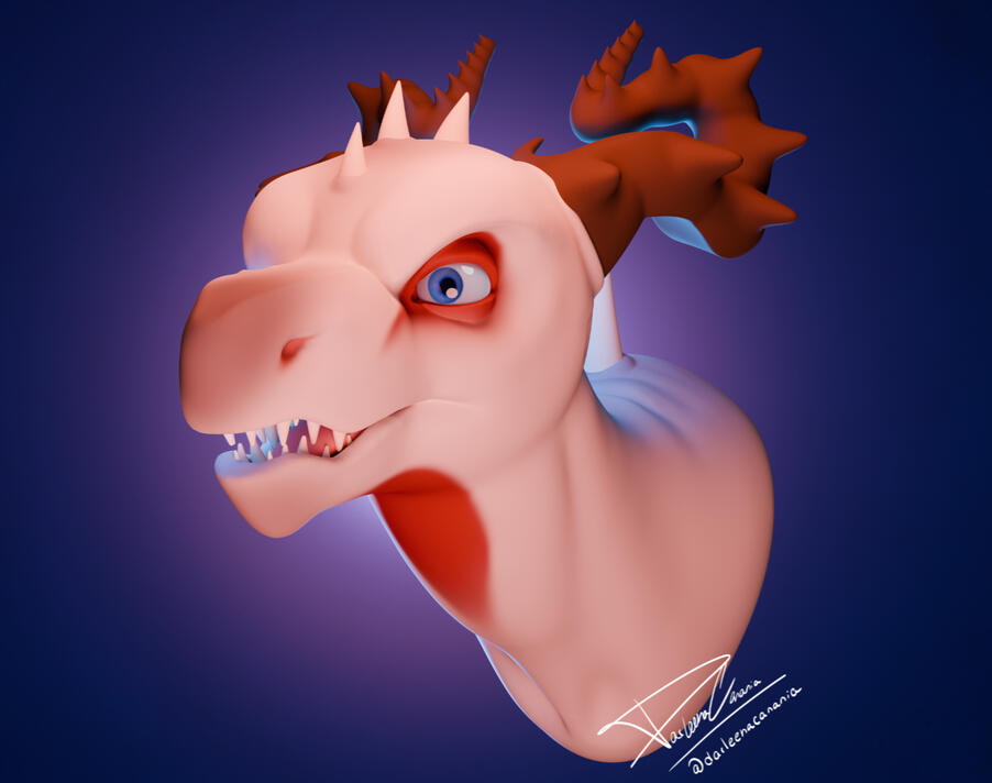 3D Head Sculpt Render